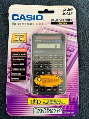 Casio fx-260 Solar Basic Scientific Calculator - Black with Gray Buttons